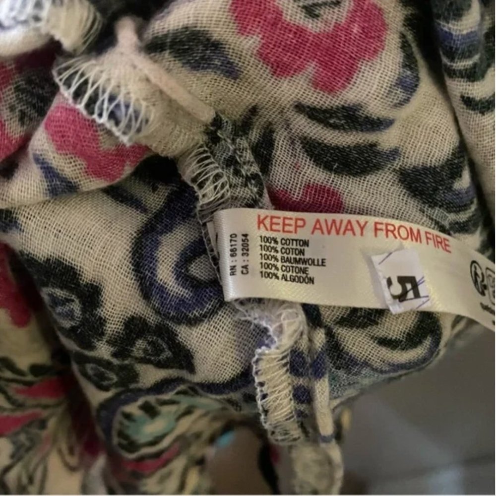 NWT Anthropologie | Blue Tan Smocked Gauze Criss-Cross Paisley Print Maxi Dress - Picture 9 of 10